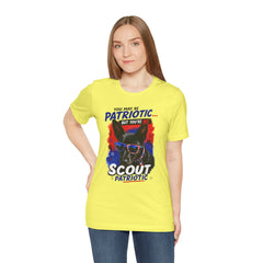 Personalized With Your Dogs Image and Name Patriotic Unisex Jersey Short Sleeve Tee