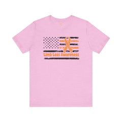 Limb Loss Awareness Flag - Unisex Short Sleeve Tee,Amputee Awareness,Gift For Him,Gift For Her,Unique Amputee Gift,Awareness Ribbon