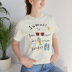 Summer Is — Graphic Tee (Sunglasses, Ice Cream & Sandals)