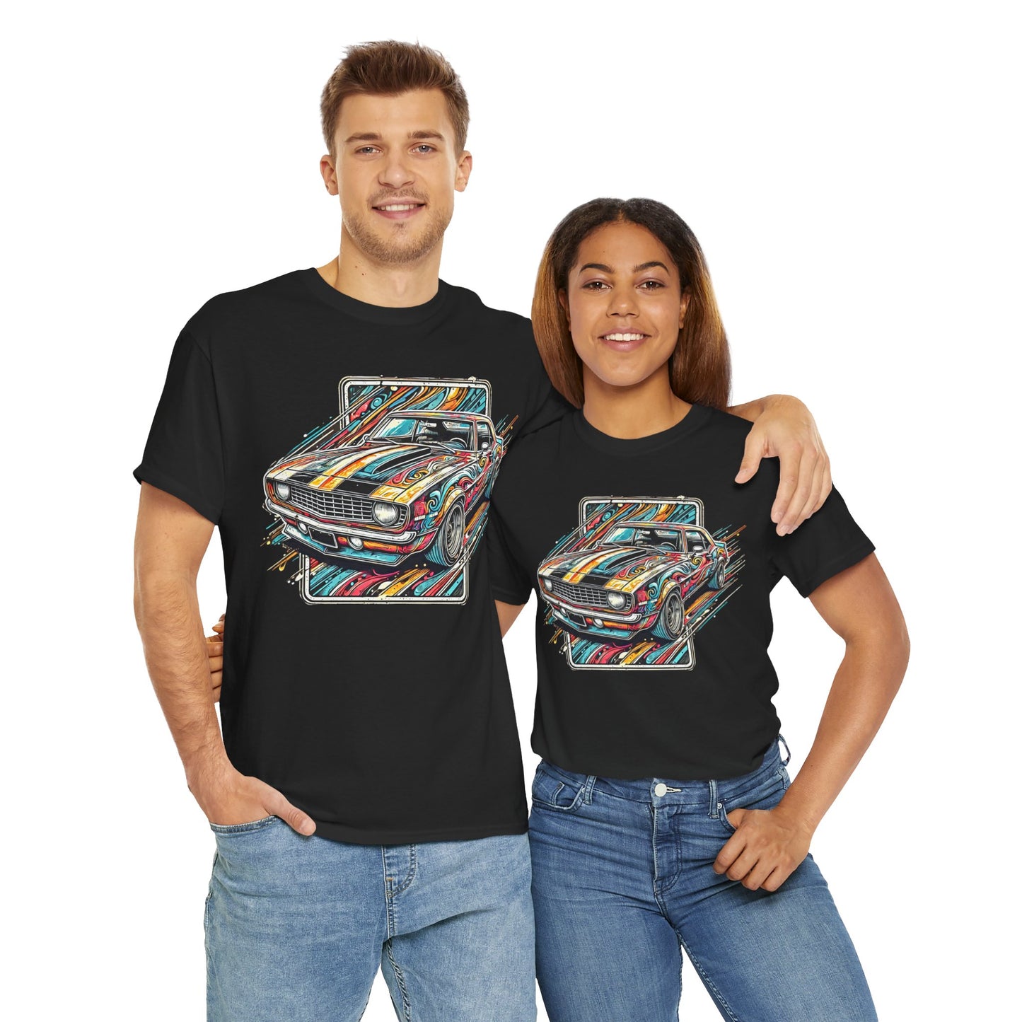 Graffiti Mania Chevy Camaro Graphic - Unisex Heavy Cotton Tee