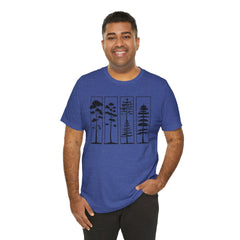 Nature-Inspired Unisex Jersey Tee, Tree Graphic T-Shirt, Eco-Friendly Fashion, Gift for Nature Lovers, Casual Wear, Outdoor Adventure