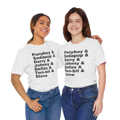 The Outsiders Shirt, Greasers Characters Shirt, Unisex Jersey Short Sleeve Tee