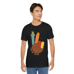 Thankful Teacher T‑Shirt – Hand Turkey Teacher Appreciation Tee