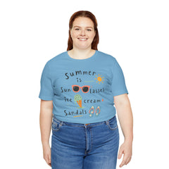 Summer Is — Graphic Tee (Sunglasses, Ice Cream & Sandals)