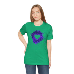 Galaxy Heart Tee — Purple or Green Splatter Heart T-Shirt