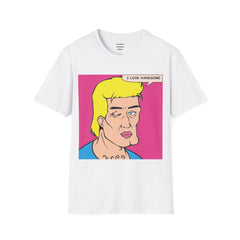 I LOOK HANDSOME Blonde Pop Art Guy Unisex Softstyle T Shirt