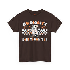 No Diggity Halloween Raccoon! Graphic Unisex Heavy Cotton Tee
