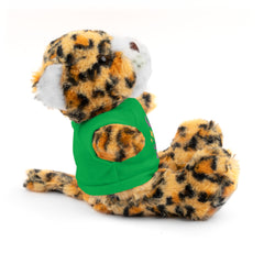 Stuffed Animals with T Shirt, Girl Quote, Support Wildlife, Happy Girls Sparkle, gift for her, Birthday Gift, Everyday gift, animal lover gift, nature lover gift