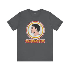 Graphic Tee - Funny Caucasians Satire Head Shot Unisex Jersey Short Sleeve Tee