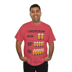 T-Shirt -  "A" School Math for Sailors Funny Beer Graphic Tee