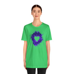 Galaxy Heart Tee — Purple or Green Splatter Heart T-Shirt