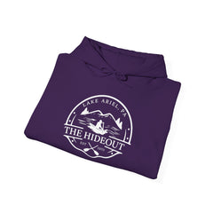 The Hideout Adventure Hoodie – Lake Ariel, PA Mountain Graphic Hooded Sweatshirt