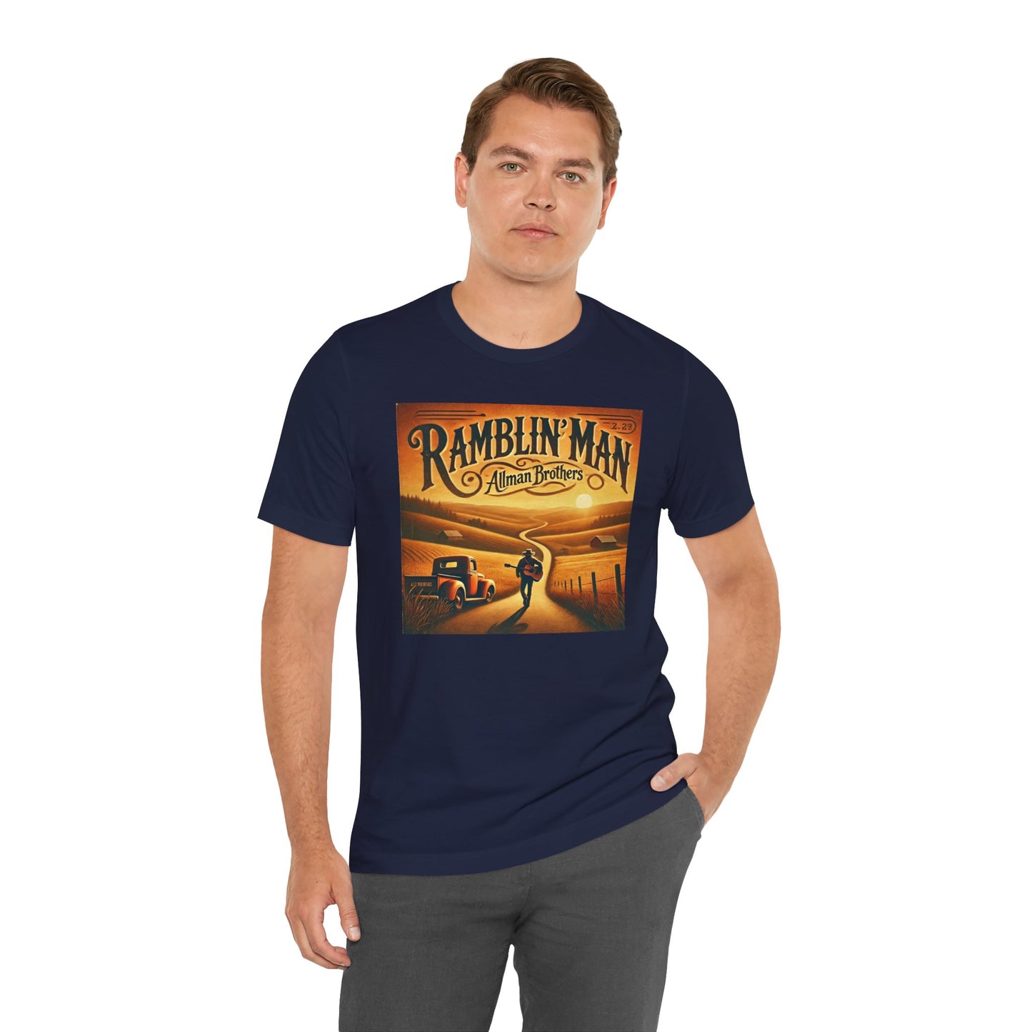 Inspired By Allman Brothers Band Ramblin Man - Graphic Unisex Jersey Short Sleeve Tee