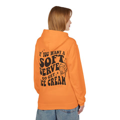 Volleyball Pullover Hoodie - Soft Serve Ice Cream Quote