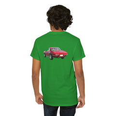 Red Corvette Summer Unisex Tee - I'm Vetted For Life Front and Back Image T Shirt