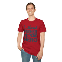 Husband Father Protector Hero Unisex Softstyle T-Shirt