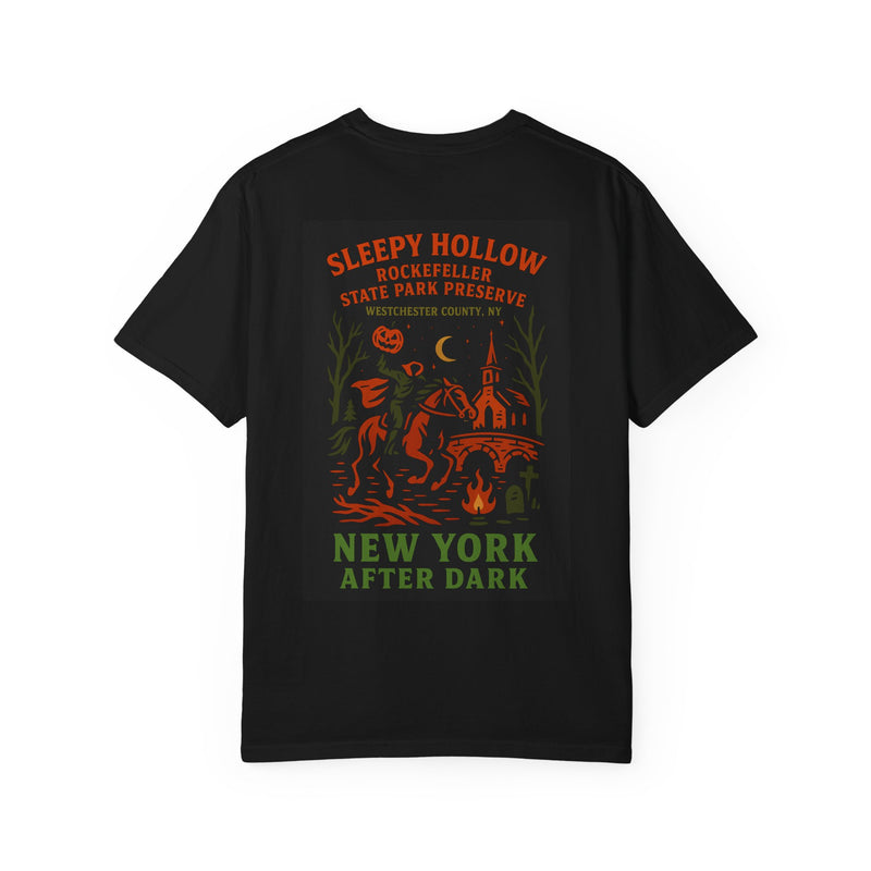 Sleepy Hollow Graphic T-Shirt, Unisex T-Shirt, Halloween Apparel, New York Souvenir, Gift for Spooky Lovers, Vintage Design Tee