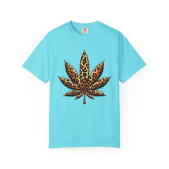 Vintage Leopard Cannabis Leaf T-shirt — Weed Lover Stoner Gift
