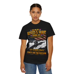 USS Ulysses S. Grant SSBN-631 41 For Freedom T-Shirt — "Let Us Have Peace" Quote