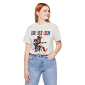 American Cowgirl, Playing Guitar Graphic, Unisex Jersey Short Sleeve Tee