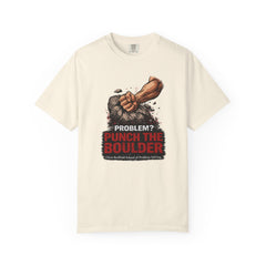 Problem? Punch the Boulder T-Shirt — Funny Raccoon City Gym / Motivational Workout Tee