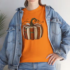Autumn-Themed Pumpkin Book Tee, Cozy Fall Shirt, Halloween Apparel, Literary Gift, Unisex Comfortable T-Shirt