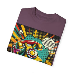 80s Music Telephone Line - Graphic Comfort Colors Garment Dyed Shirt
