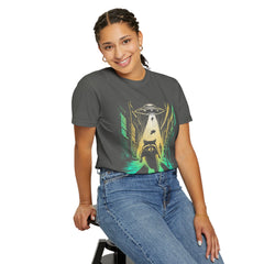 Raccoon UFO Funny Comfort Colors Graphic T-Shirt