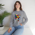 Cracked Rubik's Cube Unisex Heavy Blend™ Crewneck Sweatshirt