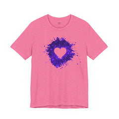 Galaxy Heart Tee — Purple or Green Splatter Heart T-Shirt