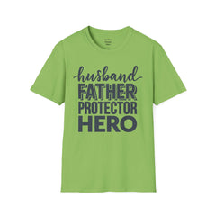 Husband Father Protector Hero Unisex Softstyle T-Shirt