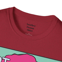 HOT Pink Cotton Candy Haired Pop Art Lady Unisex Softstyle T-Shirt