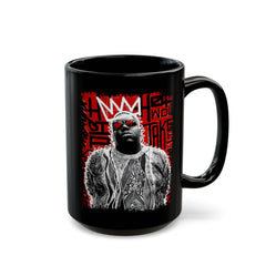 Hip Hop Crowned Rapper Graphic - Black Mug (11oz, 15oz)