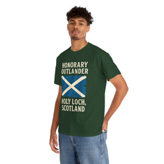 Honorary Outlander Heavy Cotton Tee, Holy Loch Scotland Shirt, Outlander Fan Gift, Casual Tee, Travel Souvenir, Unisex T-Shirt