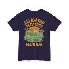 Alligator Alcatraz Unisex Heavy Cotton Tee, Florida Souvenir Shirt, Travel Gift, Vintage Style Tee, Nature Lover Apparel
