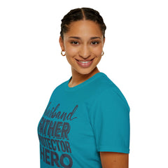 Husband Father Protector Hero Unisex Softstyle T-Shirt