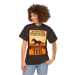Desert Adventure Tee, Funny Horse Song T-Shirt, Gift for Horse Lovers, Unisex Cotton Tee for All Occasions, Unique Quote Shirt