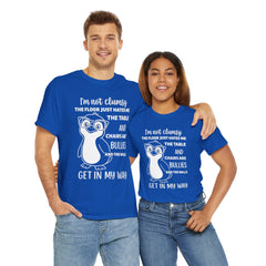 Clumsy Funny Penguin Graphic Tee | Unisex Heavy Cotton Tee | Great Gift for Animal Lovers, Birthdays, Casual Wear, Humorous Gifts, Everyday Style