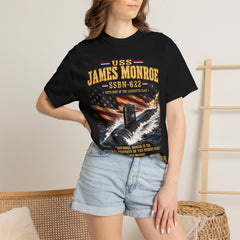 USS James Monroe SSBN-622 Submarine T-Shirt — Forty One For Freedom Patriotic Crew Tee