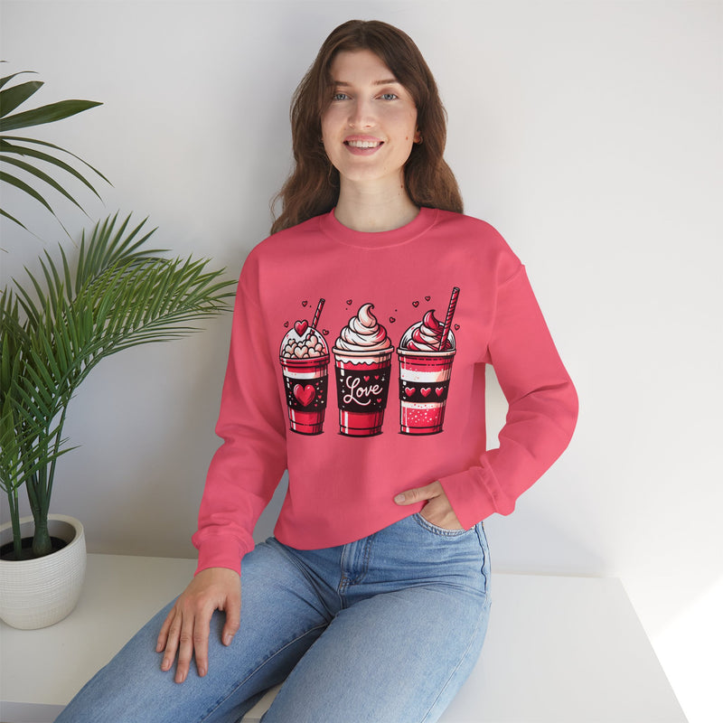 Woman's Coffee Valentine - Unisex Heavy Blend™ Crewneck Sweatshirt