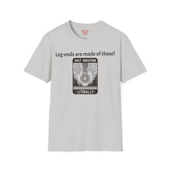 Leg Amputee Humor - Unisex Softstyle T-Shirt / Running a Marathon / One Leg Humor / Awards Medal / Funny Story / One Leg Warrior