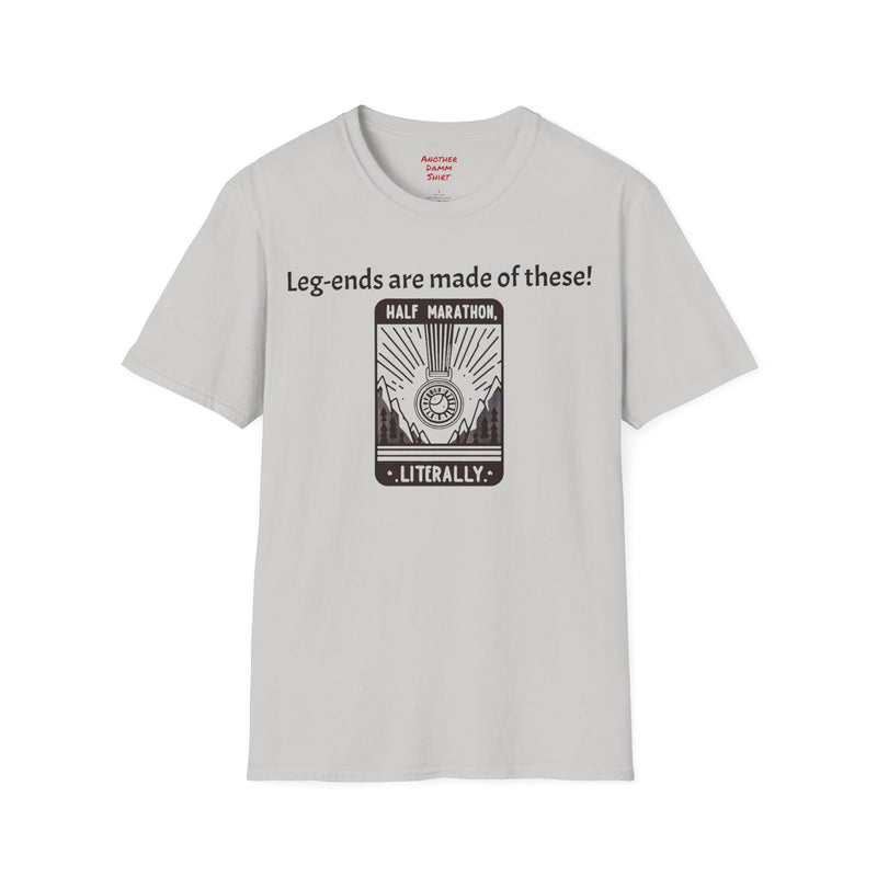 Leg Amputee Humor - Unisex Softstyle T-Shirt / Running a Marathon / One Leg Humor / Awards Medal / Funny Story / One Leg Warrior