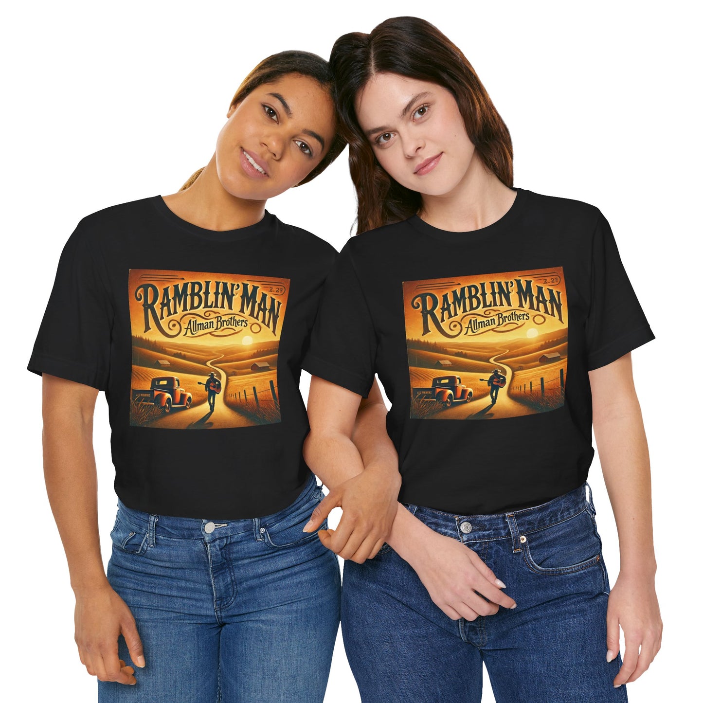 Inspired By Allman Brothers Band Ramblin Man - Graphic Unisex Jersey Short Sleeve Tee