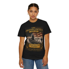 USS Abraham Lincoln SSBN-602 Commemorative T-Shirt — "Forty One for Freedom" Submarine Tribute