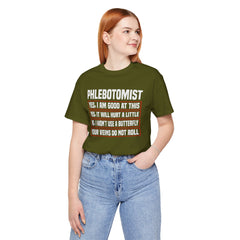 Phlebotomist Humor Tee, Funny Medical Shirt, Nurse Gift, Blood Tech Wear, Cute Phlebotomy Humor, Healthcare Apparel