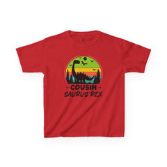 Cousin Saurus Rex Kids Tee - Fun Dino T-Shirt, Kids Birthday Gift, Toddler Dino Merchandise, Summer Playwear, Adventure Clothing