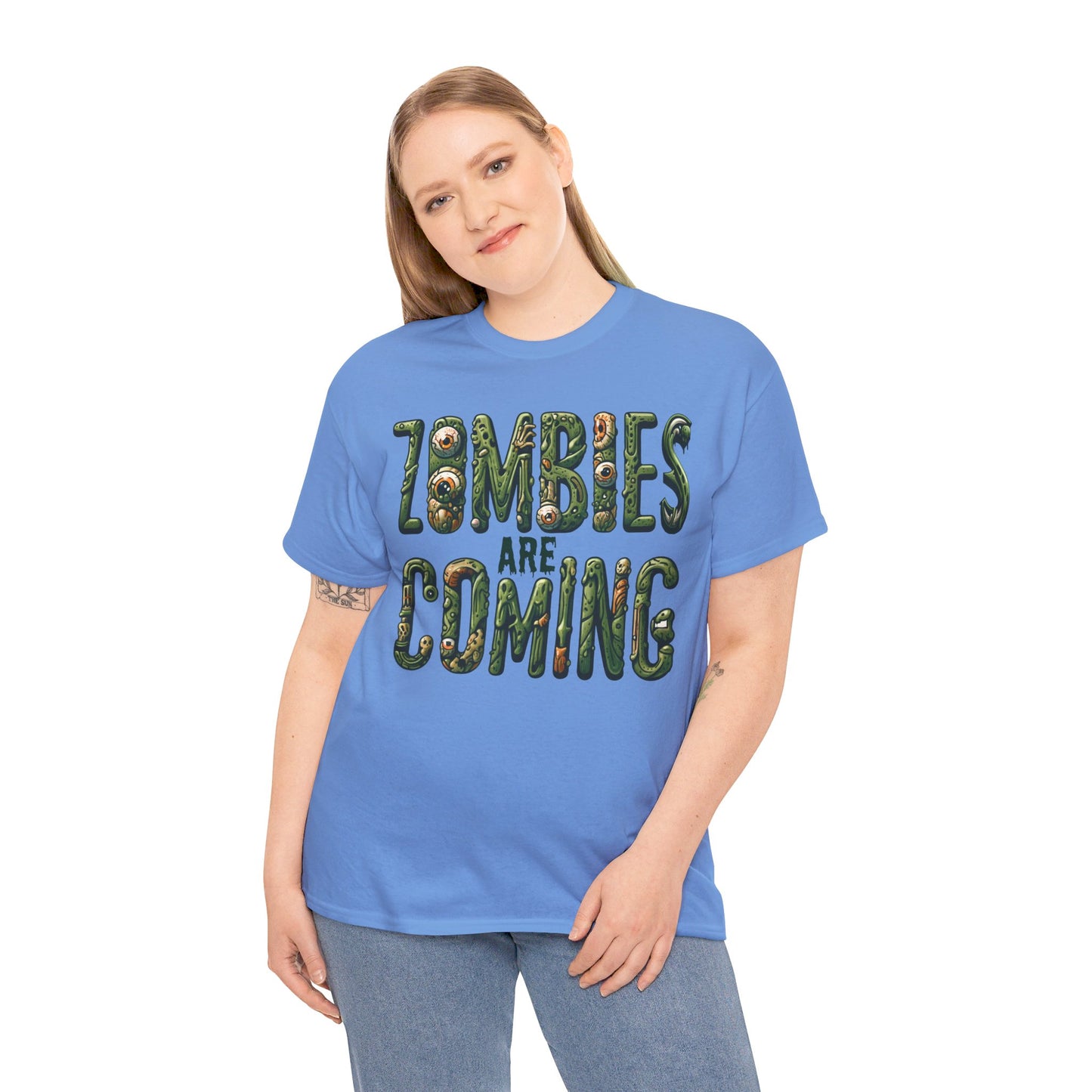 ZOMBIES ARE COMING! Graphic Unisex Heavy Cotton Tee