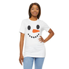 Snowman Face Graphic - Unisex Jersey Short Sleeve Tee