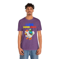 Video Game Movie I Love Chicken Jockey Tee - Unisex Short Sleeve T-Shirt