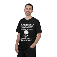 Funny Grammar Police - 'The Devil Whispered...' Skull Resilience Graphic Tee
